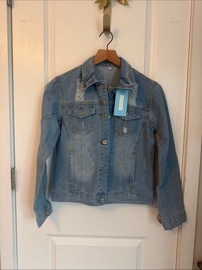 Light Blue Denim Jacket - Women's Classic Jean Jacket